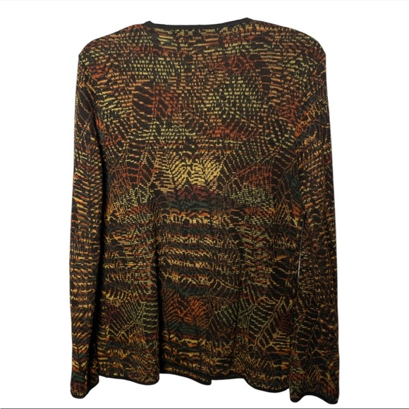 Intiwara hand made 100% Alpaca cardigan brown geometric Pattern women’s large - Picture 3 of 5